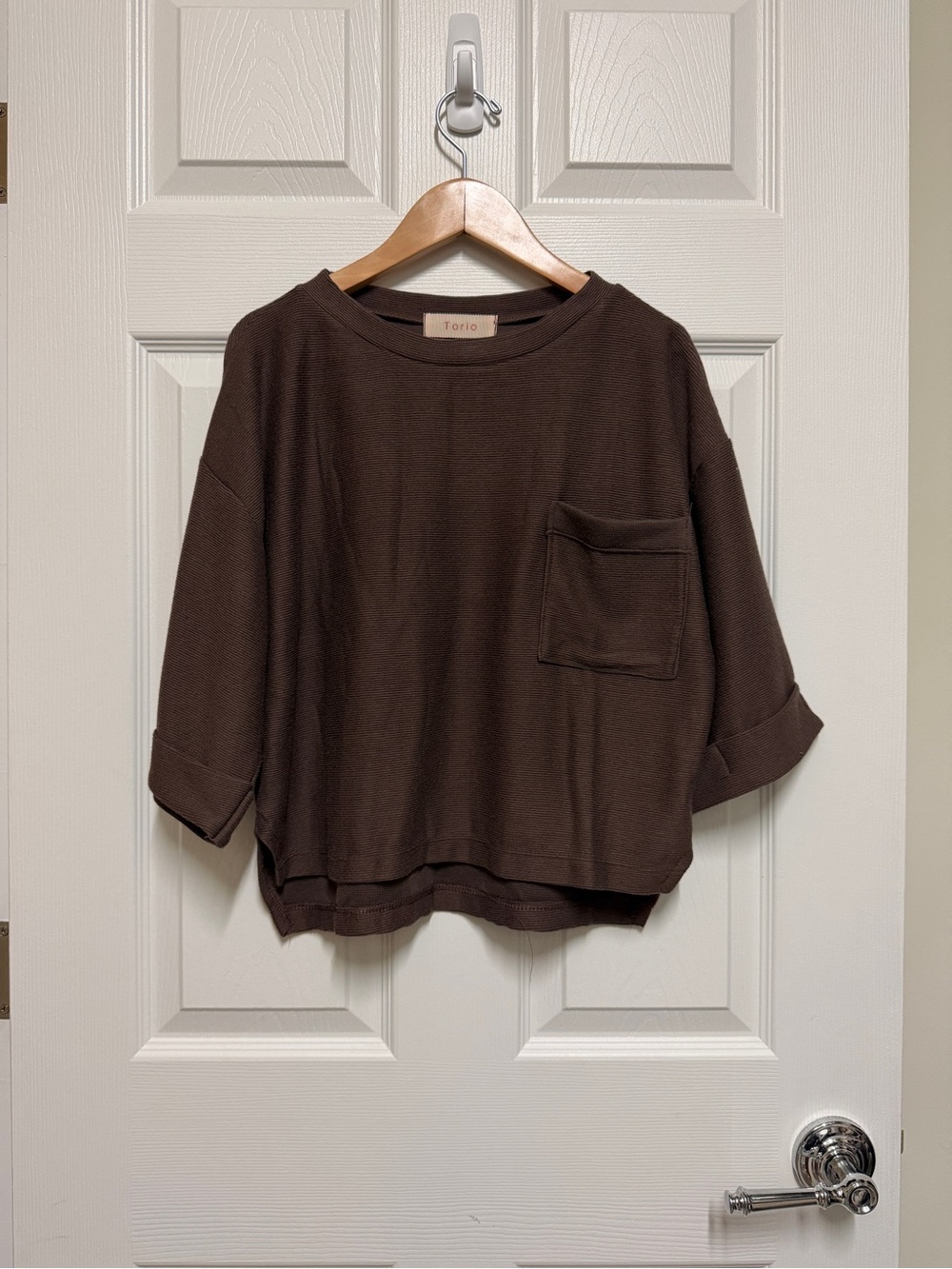 Relaxed Pocket-Front Women's Fall Sweater Top